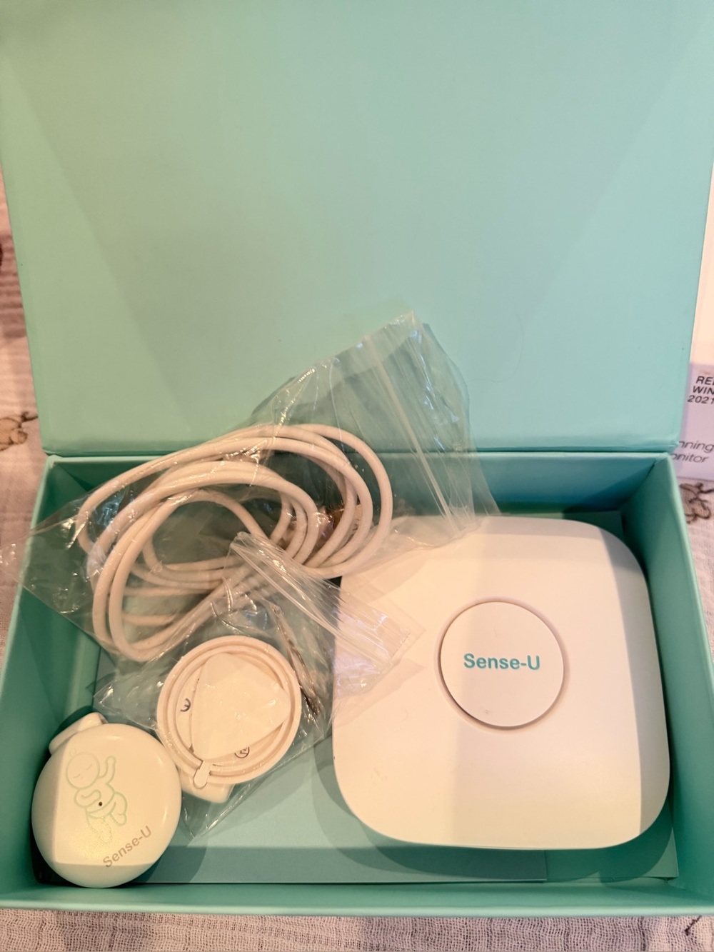 Baby Monitor Wearable and Base Station - White